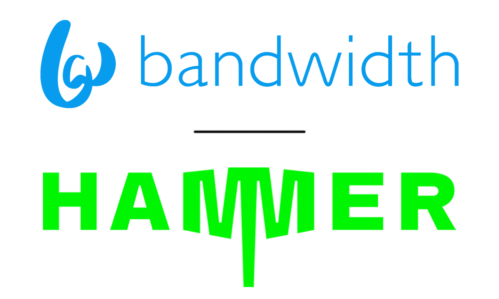 Bandwidth and Hammer logo for partner webinar: Overcoming CX Fears