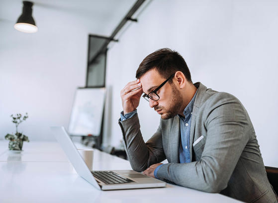 Man sat at desk