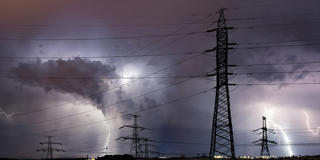 Lightning storm over Prague, Czech Republic