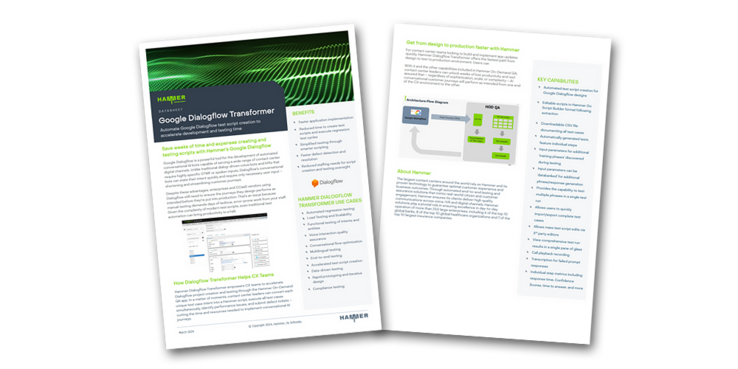 Preview of Hammer Google Dialogflow Transformer overview datasheet