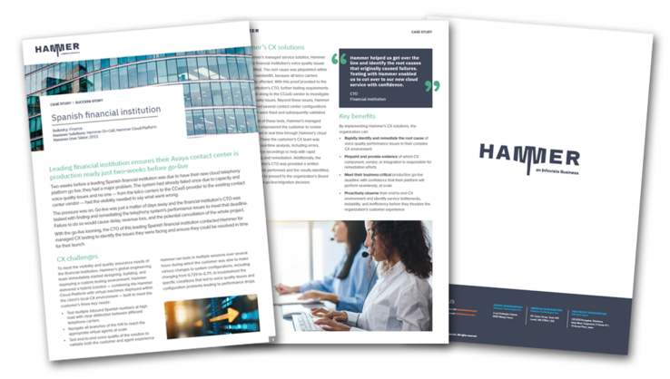 Preview of case study: Spanish financial institution