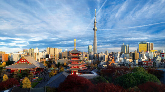 City overview, Sensoi temple in Japan