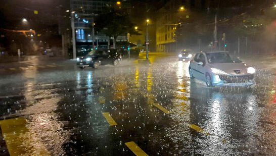 Inclement weather, torrential rain and flooding in the city