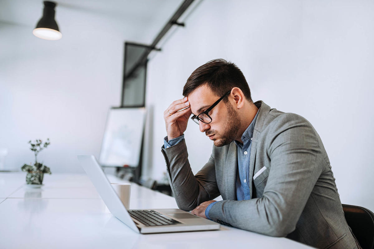 Man sat at desk