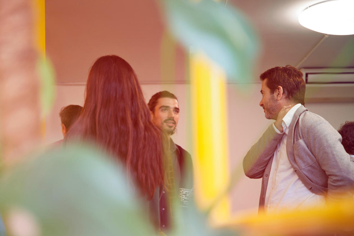 Group of people attending an event