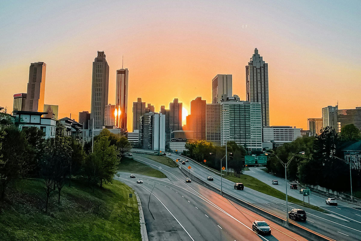 Atlanta, Georgia, beautiful skyline at night