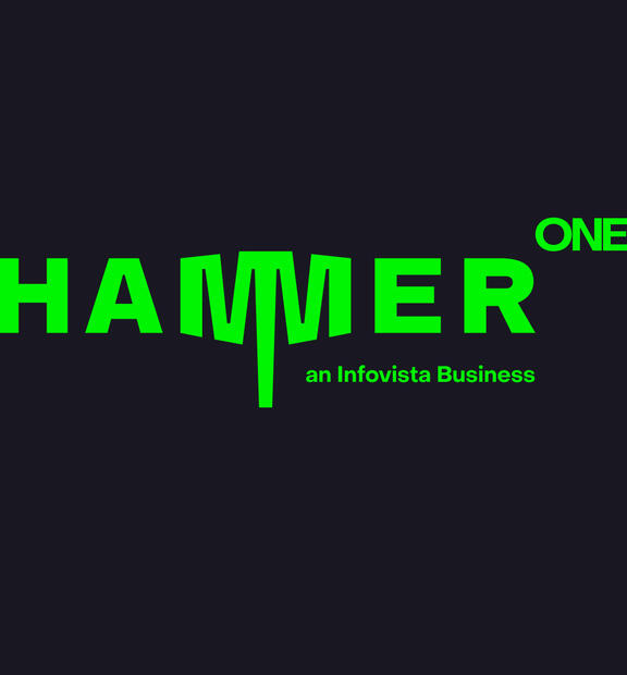 Green Hammer One logo on black background