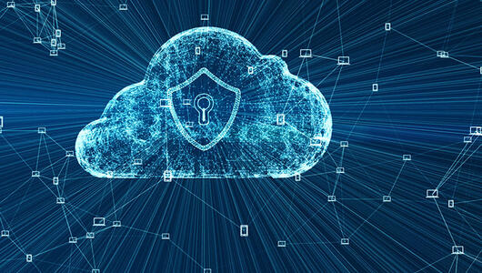 Abstract image of secure end-to-end testing with shield in cloud